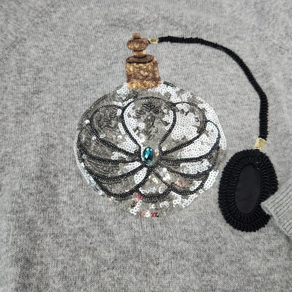 H&M Women's Size Medium Perfume Bottle Sequin Sweater Alpaca Blend - Picture 6 of 6